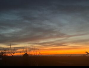 Sonnenuntergang, Winter, Frühling